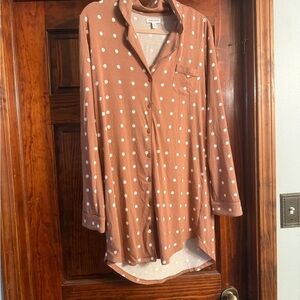 Polka Dot Button-Up Shirt